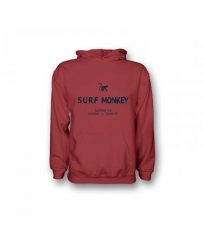 Bluza z bawełny organicznej – kaptur / dla dorosłych (czerwona). Czerwone bluzy z kapturem SURF MONKEY, m, bez wzorów, z bawełny, z kapturem. Za 349.95 zł.