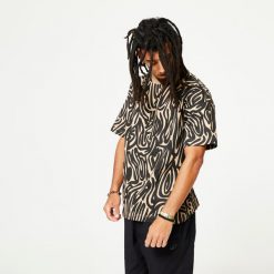 Koszulka do tańca Starever oversize. Brązowe bluzy STAREVER, xl, bez wzorów, z bawełny, bez kaptura. W wyprzedaży za 29.99 zł.