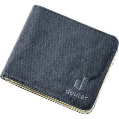 Portfel deuter Zipper. Czarne portfele Deuter, bez wzorów, z materiału. Za 94.99 zł.