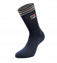 Skarpety tenisowe Fila Heritage Sport 1P. Niebieskie skarpetki sportowe Fila, bez wzorów, z elastanu. Za 29.00 zł.