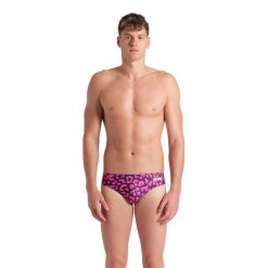 Slipy kąpielowe na basen kąpielówki treningowe do pływania Arena Briefs. Fioletowe odzież kąpielowa Arena, m, bez wzorów, sportowe. Za 139.99 zł.