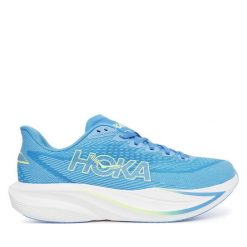 Buty do biegania Hoka. Niebieskie buty do biegania HOKA, bez wzorów, bez zapięcia, do biegania. Za 729.99 zł.