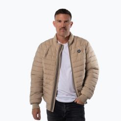 Kurtka męska Pitbull Naylor Padded. Brązowe kurtki PITBULL, l, bez wzorów, z nylonu, bez kaptura. Za 299.99 zł.