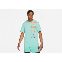 Koszulka sportowa męska Nike Air Jordan Stretch. Zielone t-shirty sportowe Nike, bez wzorów, bez ramiączek, do koszykówki. Za 149.00 zł.