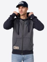 Bluza z kapturem i zamkiem błyskawicznym Lonsdale Slough. Niebieskie bluzy z kapturem Lonsdale, m, bez wzorów, z polaru, z kapturem. Za 324.00 zł.