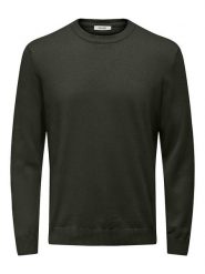 ONLY & SONS Sweter "Holger" w kolorze ciemnobrązowym rozmiar: L. Brązowe swetry nierozpinane Only & Sons, l, bez wzorów, z bawełny, bez kołnierzyka, bez ramiączek. Za 109.78 zł.