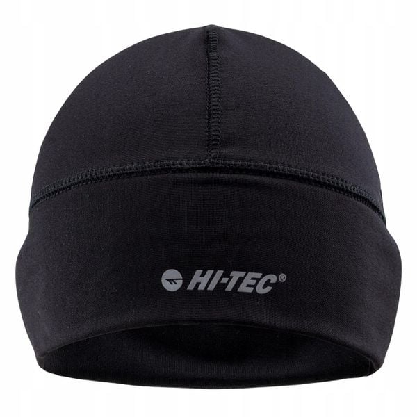 Termoaktywna czapka do biegania Hi-tec Jannu. Czarne bielizna termoaktywna Hi-tec, na zimę, bez wzorów, z dzianiny, bez ramiączek, do biegania. Za 60.50 zł.