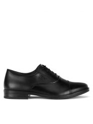 Rieker Półbuty 10317-00 Czarny. Czarne eleganckie półbuty Rieker, bez wzorów, ze skóry, bez obcasa, bez zapięcia. Za 335.00 zł.