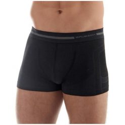Bokserki sportowe męskie Brubeck BX10430 Comfort Wool. Czarne bokserki Brubeck, m, bez wzorów, z elastanu. Za 78.49 zł.