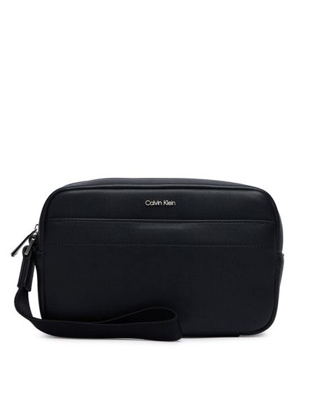Calvin Klein Saszetka Raised Pouch W/ Handle LV04D1277G Czarny. Czarne saszetki i nerki CALVIN KLEIN, bez wzorów, ze skóry, bez dodatków. Za 289.99 zł.
