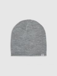 4F Czapka zimowa uniseks - szara Uniwersalny. Szare czapki zimowe 4F, bez wzorów, z materiału. Za 39.99 zł.