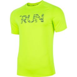 Koszulka do biegania męska TSMF205 - soczysta zieleń neon. Bielizna termoaktywna marki 4F. Za 79.99 zł.