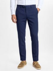 Finshley & Harding London spodnie garniturowe Mężczyźni Slim Fit niebieski, 98. Niebieskie garnitury Finshley & Harding London, do pracy, m, bez wzorów, z syntetyku. Za 349.95 zł.