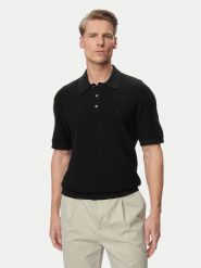 Calvin Klein Polo LV04LG313G Czarny Regular Fit. Czarne koszulki polo CALVIN KLEIN, m, bez wzorów, z bawełny, bez kołnierzyka, bez ramiączek. Za 409.99 zł.