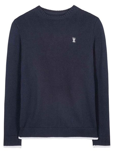 Herrlicher Sweter w kolorze granatowym rozmiar: XXL. Niebieskie swetry nierozpinane Herrlicher, xxl, bez wzorów, bez kołnierzyka, bez ramiączek. Za 199.95 zł.