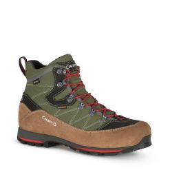 Buty sportowe trekkingowe męskie Aku Trekker WIDE Gore-tex skóra. Brązowe buty trekkingowe Aku, bez wzorów, z gore-texu, bez zapięcia, trekkingowe, gore-tex. Za 499.00 zł.