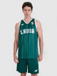 4F Koszulka lifestyle z sezonu 2024/25 uniseks 4F x Legia Warszawa - zielona M. Zielone bezrękawniki 4F, bez wzorów, z dzianiny, bez ramiączek, na fitness i siłownię. Za 219.99 zł.