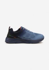 Niebieskie Buty Sportowe Sneakersy z Perforacją Ziraline. Niebieskie buty sportowe casual Born2be, bez wzorów, bez zapięcia. W wyprzedaży za 87.99 zł.