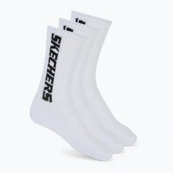Skarpety męskie SKECHERS 1/2 Terry Crew 3. Białe skarpety Skechers, bez wzorów, z bawełny. Za 39.99 zł.