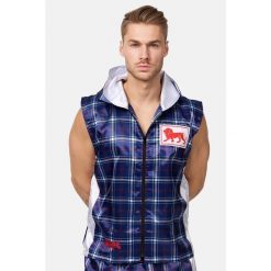 Kurtka Lonsdale Clutton. Czerwone kurtki Lonsdale, bez wzorów, z satyny, z kapturem. Za 349.00 zł.