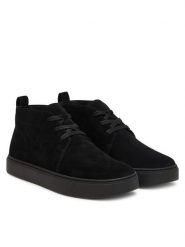 Calvin Klein Trzewiki Hybrid Clean Mid Lace Up Su HM0HM02254 Czarny. Czarne botki sznurowane CALVIN KLEIN, bez wzorów, ze skóry, bez obcasa, bez zapięcia. Za 649.99 zł.