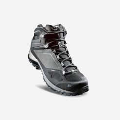 Buty turystyczne męskie Quechua MH500 Mid wodoodporne. Szare buty turystyczne QUECHUA, na lato, bez wzorów, z gumy, bez zapięcia, trekkingowe. Za 349.99 zł.