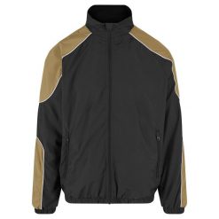 Męska Kurtka Dresowa Z Wypustkami. Czarne kurtki Urban Classics, m, bez wzorów, z dresówki, bez kaptura. Za 294.99 zł.