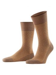 Falke Skarpety "Sens. Herringbone" w kolorze jasnobrązowym rozmiar: 43-44. Brązowe skarpety Falke, bez wzorów. Za 48.95 zł.