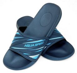 Klapki basenowe męskie Aqua Speed Idaho. Czarne klapki Aqua-Speed, z materiału. Za 64.99 zł.