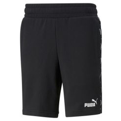 Krótkie spodenki męskie Puma ESS+ TAPE 9''. Czarne szorty Puma, m, bez wzorów, sportowe. Za 160.99 zł.