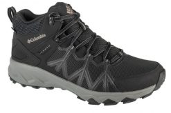Buty trekkingowe męskie, Peakfreak II Mid Outdry. Czarne buty turystyczne Columbia, bez wzorów, z materiału, bez zapięcia, trekkingowe. Za 449.99 zł.