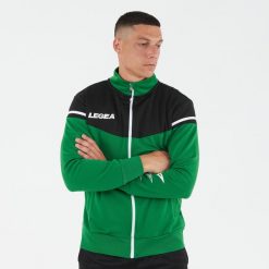 Męska Kurtka Trekkingowa Lekka 100% Poliester Zielono-Czarna. Czarne kurtki Legea, m, bez wzorów, z bawełny, z kapturem. Za 96.00 zł.