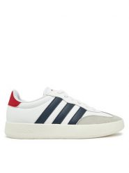 Adidas Sneakersy Barreda IH1228 Biały. Białe buty sportowe casual Adidas, bez wzorów, ze skóry, bez zapięcia. Za 189.99 zł.
