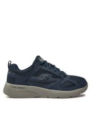 Skechers Sneakersy Fallford 58363/NVY Granatowy. Niebieskie buty sportowe casual Skechers, bez wzorów, z materiału, bez zapięcia. Za 199.99 zł.