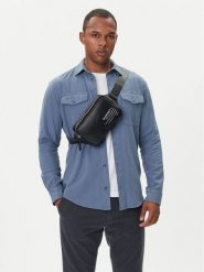 Guess Nerka HMNYLP P5424 Czarny. Czarne saszetki i nerki Guess, z aplikacjami, ze skóry. Za 189.99 zł.