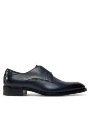 BOSS Półbuty Rill 50534034 Granatowy. Niebieskie eleganckie półbuty Boss, bez wzorów, ze skóry, bez obcasa, bez zapięcia. Za 1,779.00 zł.