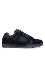 DC Sneakersy STAG 320188-BYR Czarny. Czarne buty sportowe casual DC, bez wzorów, ze skóry, bez zapięcia. Za 249.99 zł.