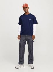Jack & Jones Koszulka "Paros" w kolorze granatowym rozmiar: L. Niebieskie bezrękawniki Jack & Jones, l, bez wzorów, z bawełny, bez kołnierzyka, bez ramiączek. Za 65.85 zł.