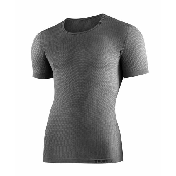 Podkoszulek z krótkim rękawem Brubeck Base Layer Ultra Light 3D. Szare bielizna termoaktywna Brubeck, l, bez wzorów, bez ramiączek. Za 99.99 zł.