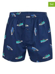 Happy Shorts Bokserki (3 pary) w kolorze granatowym rozmiar: L. Niebieskie bokserki Happy Shorts, l, bez wzorów, z bawełny. Za 78.84 zł.