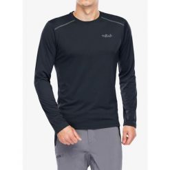 Bluza termoaktywna męska Rab Force LS Tee. Czarne bielizna termoaktywna RAB, na zimę, l, bez wzorów, bez ramiączek, narciarskie. Za 209.99 zł.