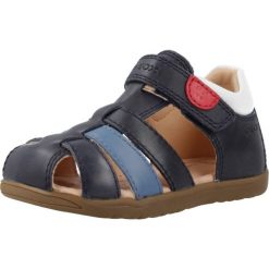 Sandały Geox Model B S.macchia B. Niebieskie sandały Geox, ze skóry, bez zapięcia. Za 209.99 zł.