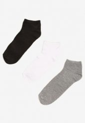 Wielokolorowe Bawełniane Klasyczne Skarpety Stopki 3 Pack Evionas. Skarpety Born2be, bez wzorów, z bawełny. W wyprzedaży za 8.49 zł.