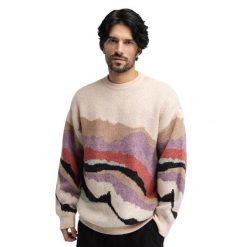 Męski sweter oversize z dzianiny Siroko Burano Transformation. Swetry nierozpinane SIROKO, na zimę, m, bez wzorów, z dzianiny, bez kołnierzyka, bez ramiączek. Za 299.00 zł.