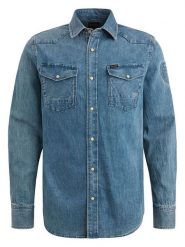 PME Legend Koszula dżinsowa - Regular fit - w kolorze niebieskim rozmiar: XXL. Niebieskie koszule PME Legend, xxl, bez wzorów, bez kołnierzyka, bez ramiączek. Za 241.56 zł.