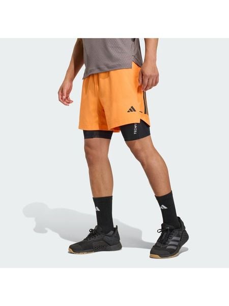 Adidas Szorty sportowe D4T PrimeLift 3 Stripes KA1197 Pomarańczowy Regular Fit. Brązowe krótkie spodenki sportowe Adidas, m, bez wzorów, z syntetyku. Za 183.99 zł.
