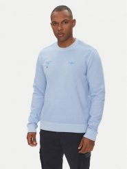 Aeronautica Militare Bluza 251FE1991F583 Błękitny Regular Fit. Niebieskie bluzy Aeronautica Militare, m, bez wzorów, z bawełny, bez kaptura. Za 599.99 zł.