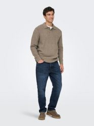 ONLY & SONS Sweter "Dale" w kolorze szarobrązowym rozmiar: XXL. Brązowe swetry nierozpinane Only & Sons, xxl, bez wzorów, bez kołnierzyka, bez ramiączek. Za 184.95 zł.