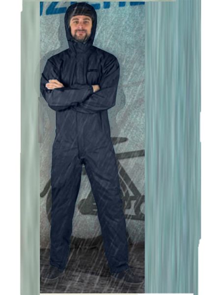 Maul Sport Kombinezon przeciwdeszczowy "21-Megatex" w kolorze granatowym rozmiar: M. Niebieskie spodnie treningowe długie Maul Sport, m, bez wzorów. Za 440.28 zł.