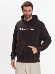 Champion Bluza 218600 Czarny Regular Fit. Czarne bluzy Champion, m, bez wzorów, z bawełny, bez kaptura. Za 189.99 zł.
